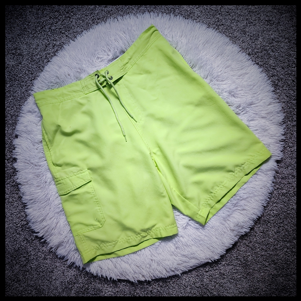 NWT Men's Club Room Bright Green E-Board Swim Bottoms